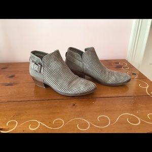 Suede open weave ankle boot size 7